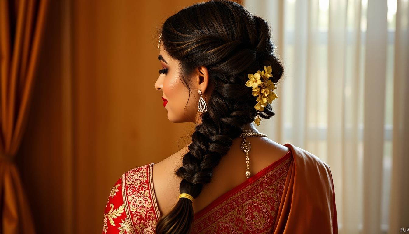 How Do I Style a Bridal Braid Hairstyle for a Saree?