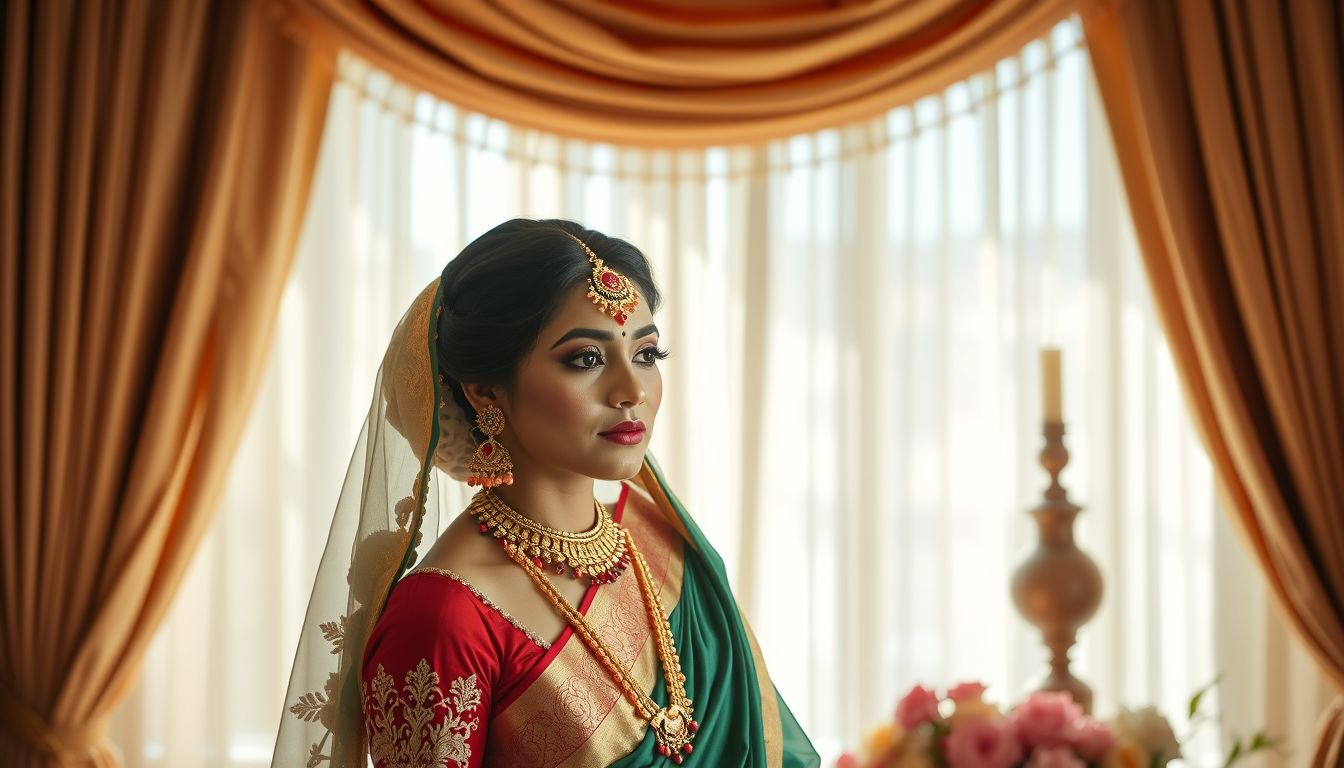 What is the best simple party makeup with saree for a Bangalore wedding or reception?